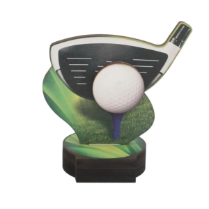 Golf-Trophäe aus Vollholz