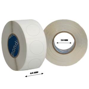 Etikett „Round“, weiß