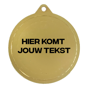 Text auf einer transparenten Etikettenmedaille