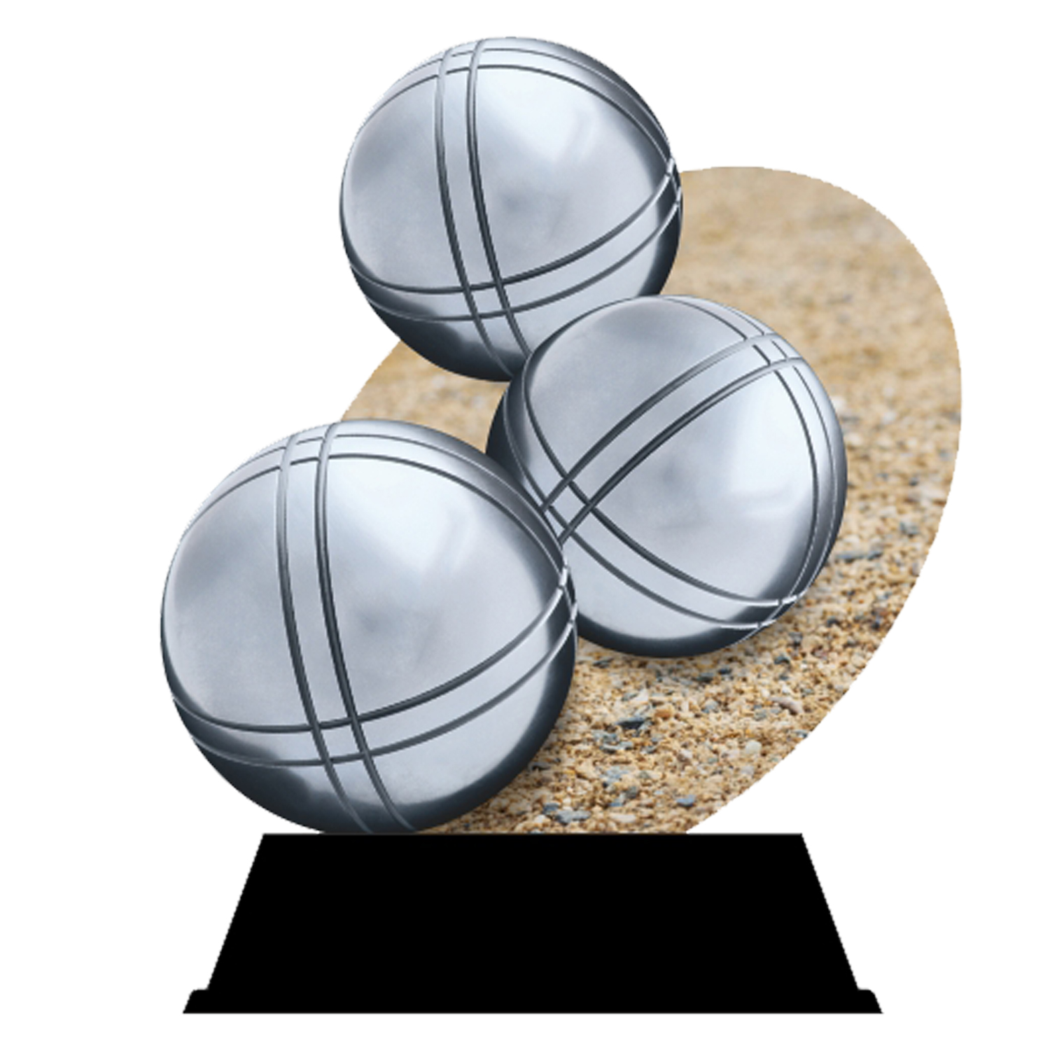 Holztrophäe „Jeu de boules“