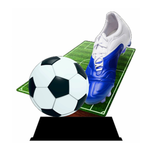 Fußball-Trophäe aus Holz
