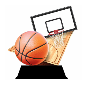 Basketball-Trophäe aus Holz