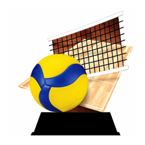 Holztrophäe Volleyball