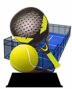 Padel-Trophäe aus Holz