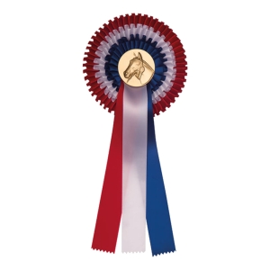 R3 Rosette mit 3 Ringen in Form eines Pferdekopfes